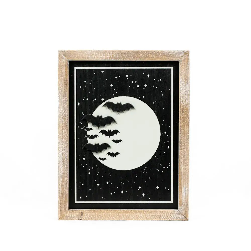 Moon/Pumpkin Reversible Sign