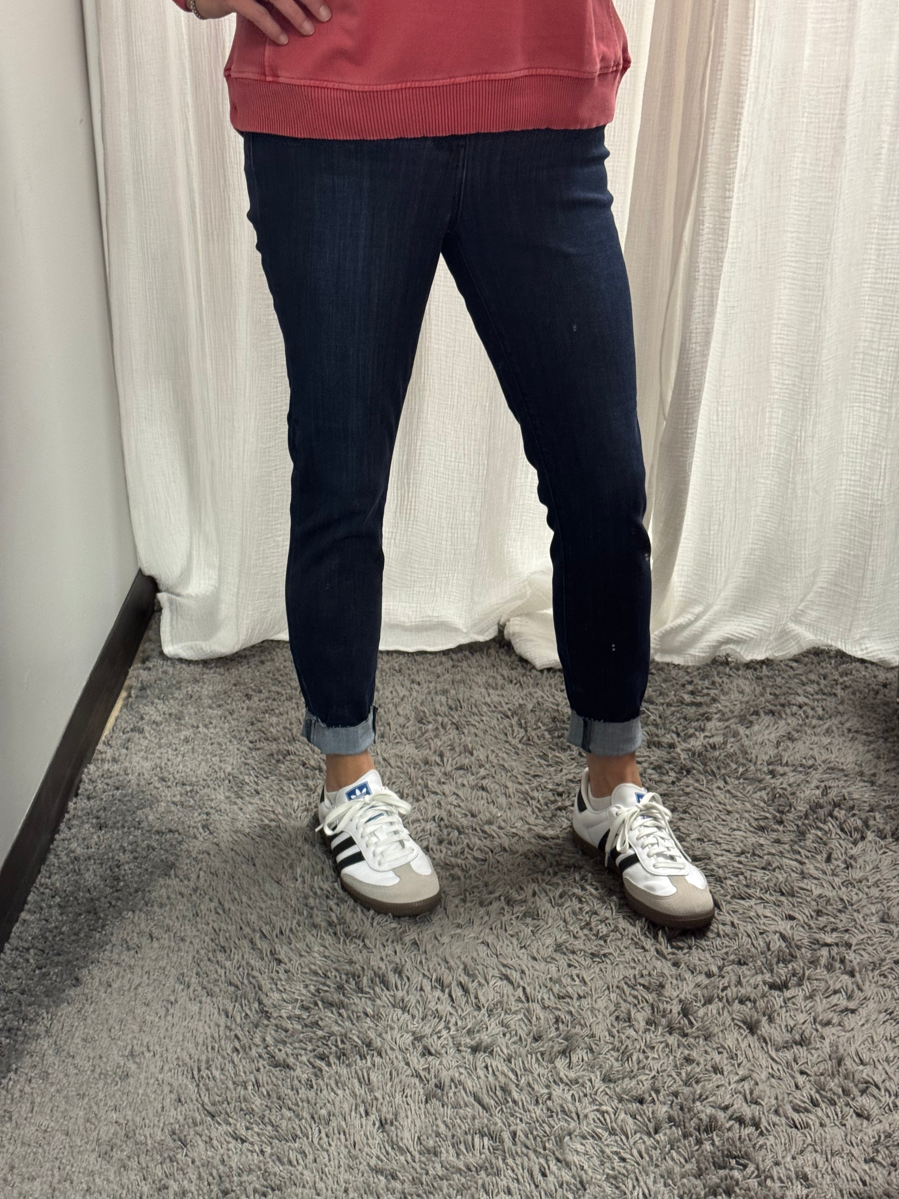 Judy Blue Mid-Rise Double Button Skinny - Posh West Boutique