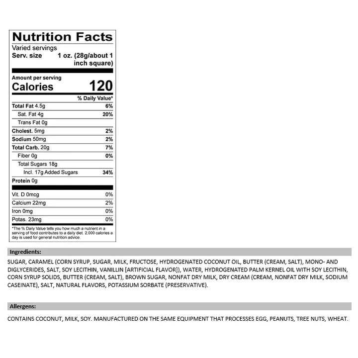 Caramel Vanilla Swirl Fudge (1/2 lb. package) - Posh West Boutique