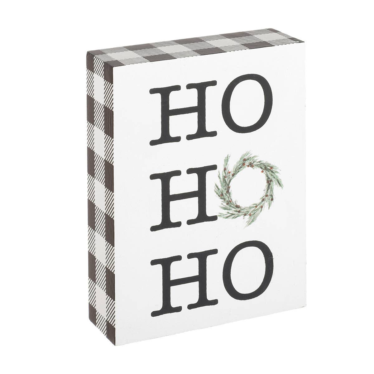 Ho Ho Ho Christmas Wood Block - Posh West Boutique