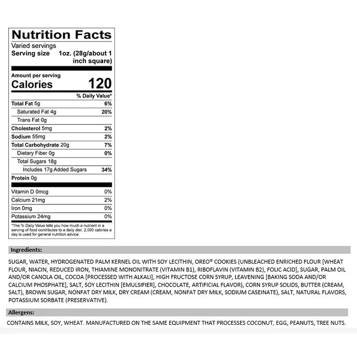 Cookies & Cream Fudge (1/2 lb Package) - Posh West Boutique