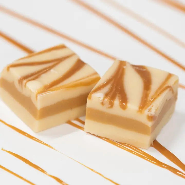Caramel Vanilla Swirl Fudge (1/2 lb. package) - Posh West Boutique