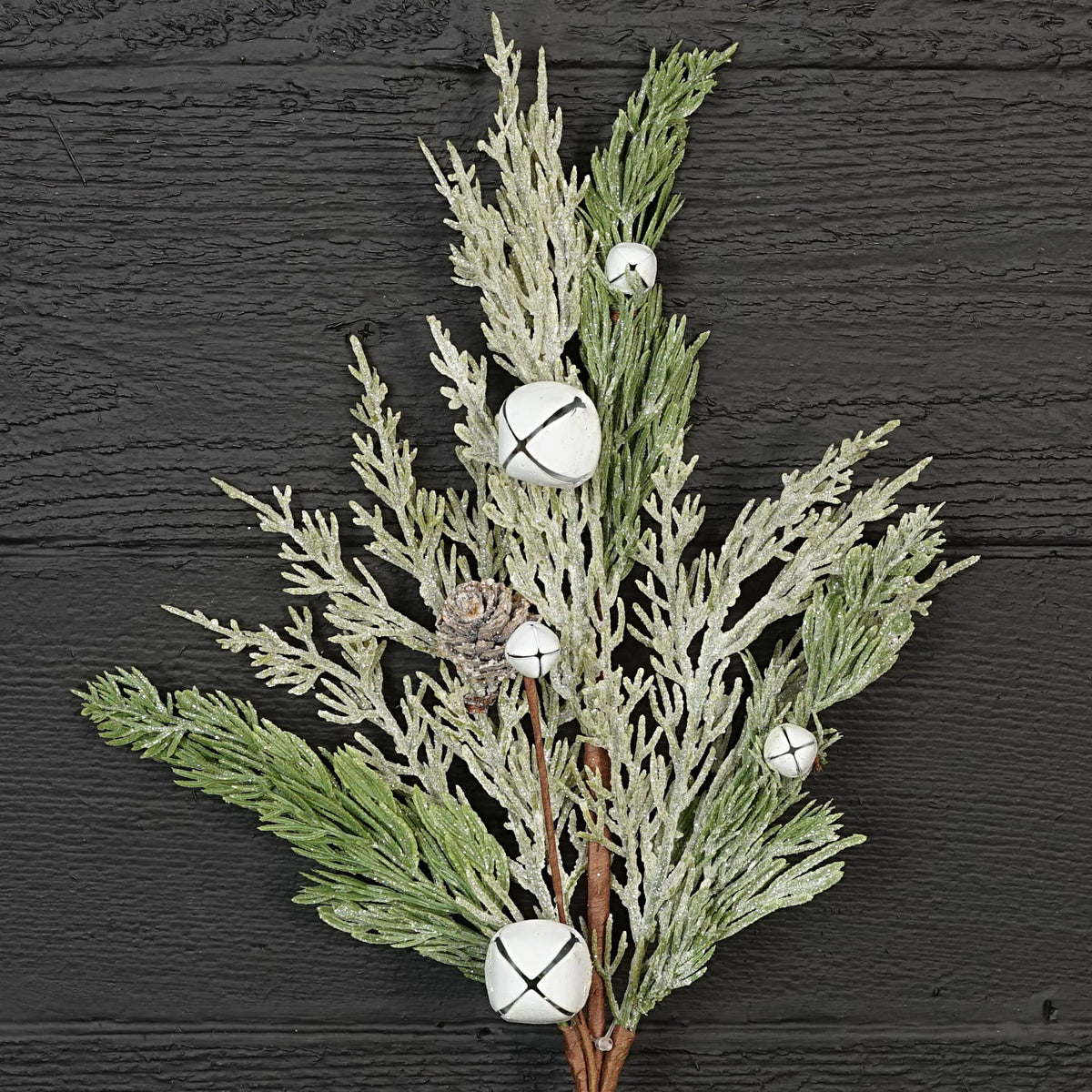 16in Pick-Sparkled soft pines with White bells - Posh West Boutique