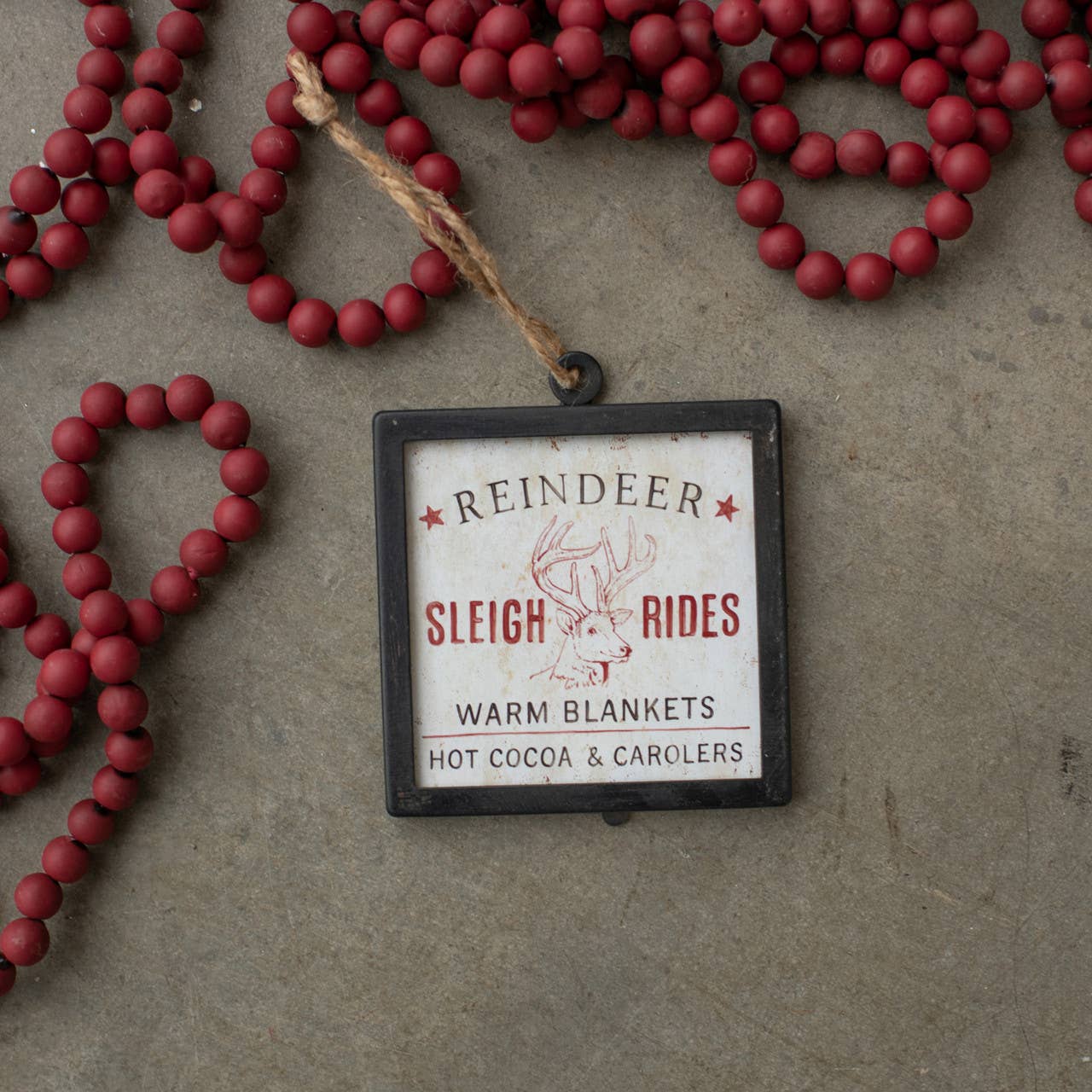 Reindeer Framed Ornament - Posh West Boutique
