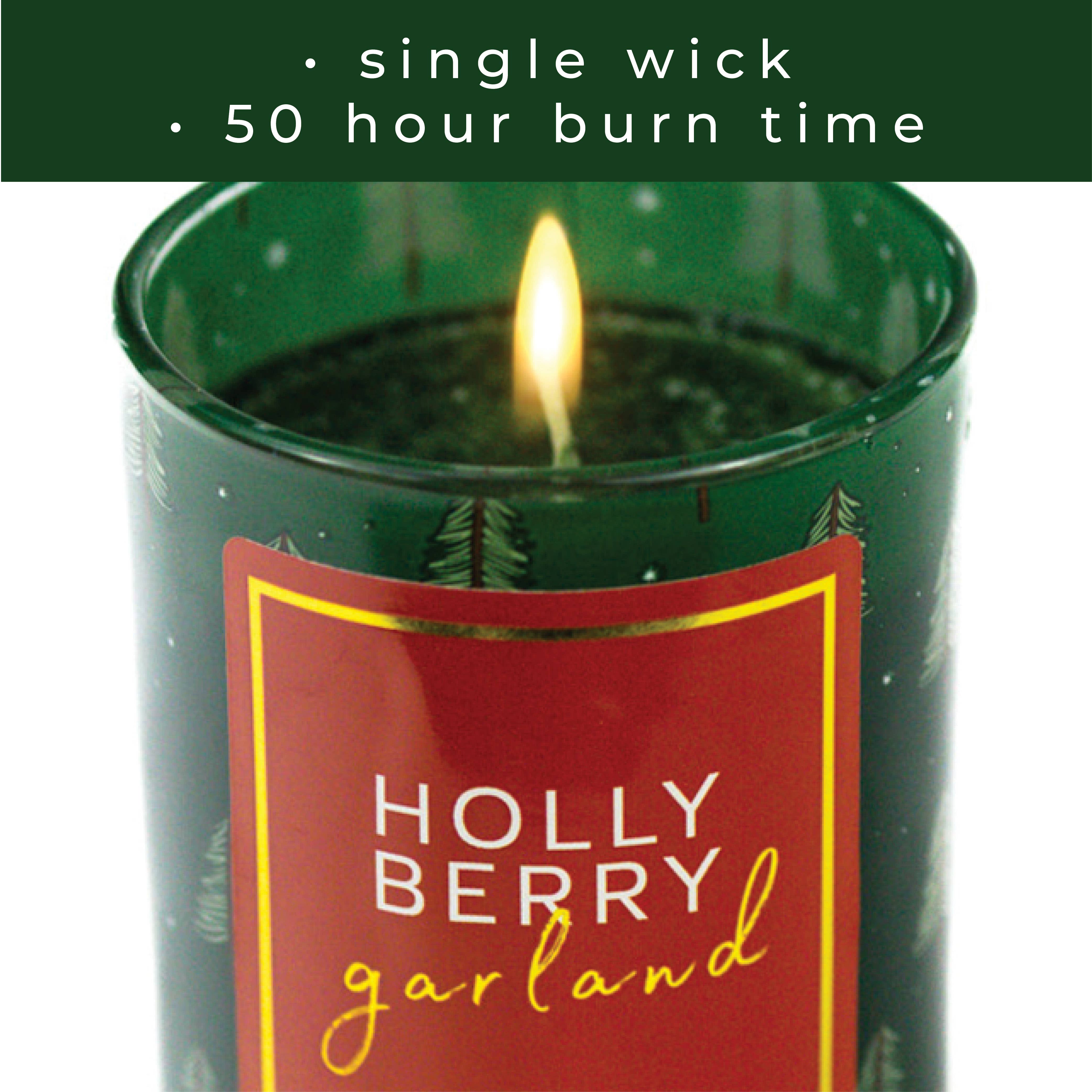 Holly Berry Garland Candle - Posh West Boutique