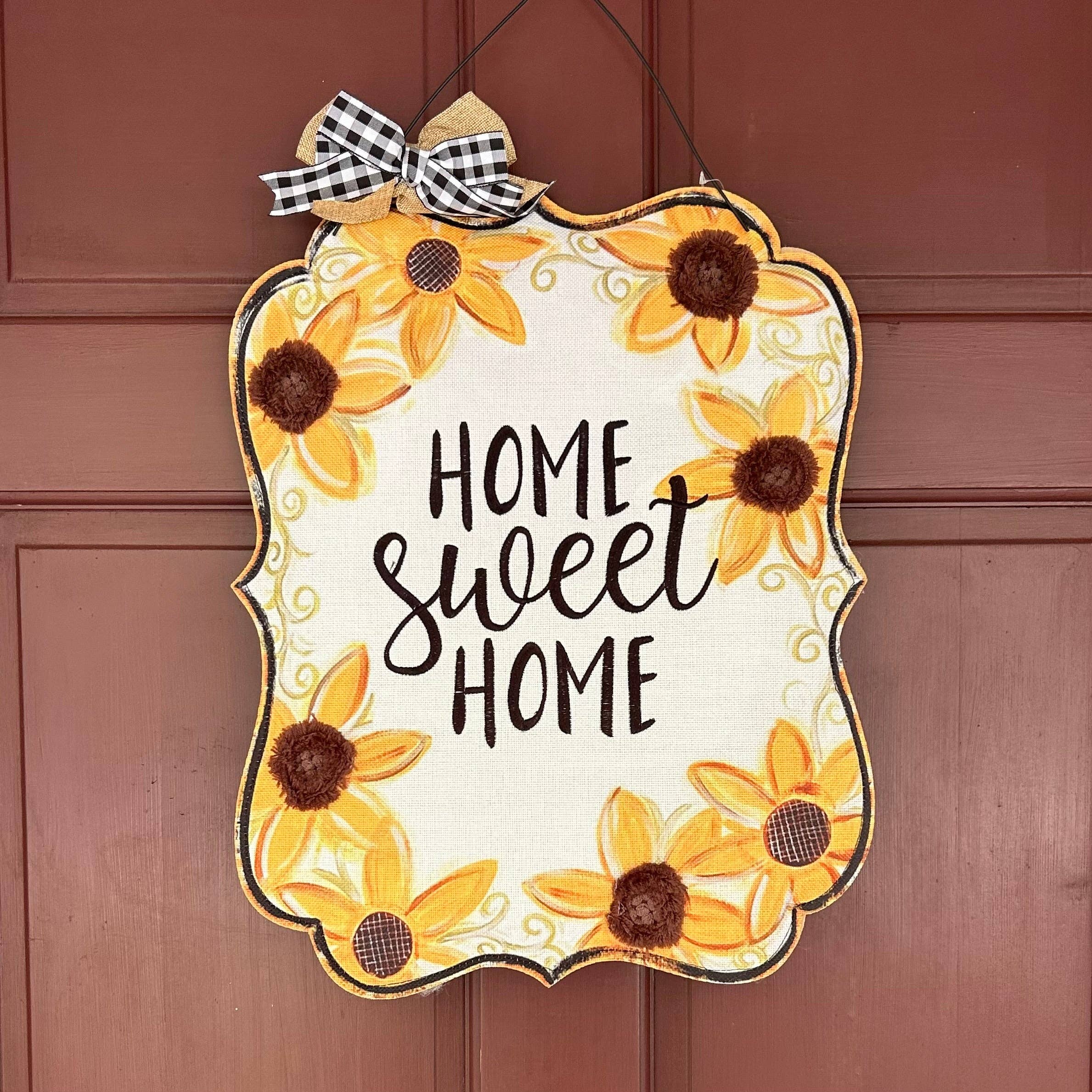 Sunflowers Home Sweet Home Wall Décor - Posh West Boutique