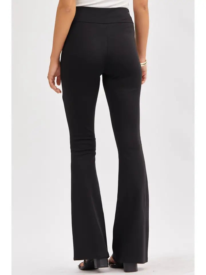 Black High Waisted Flare Pants - Posh West Boutique
