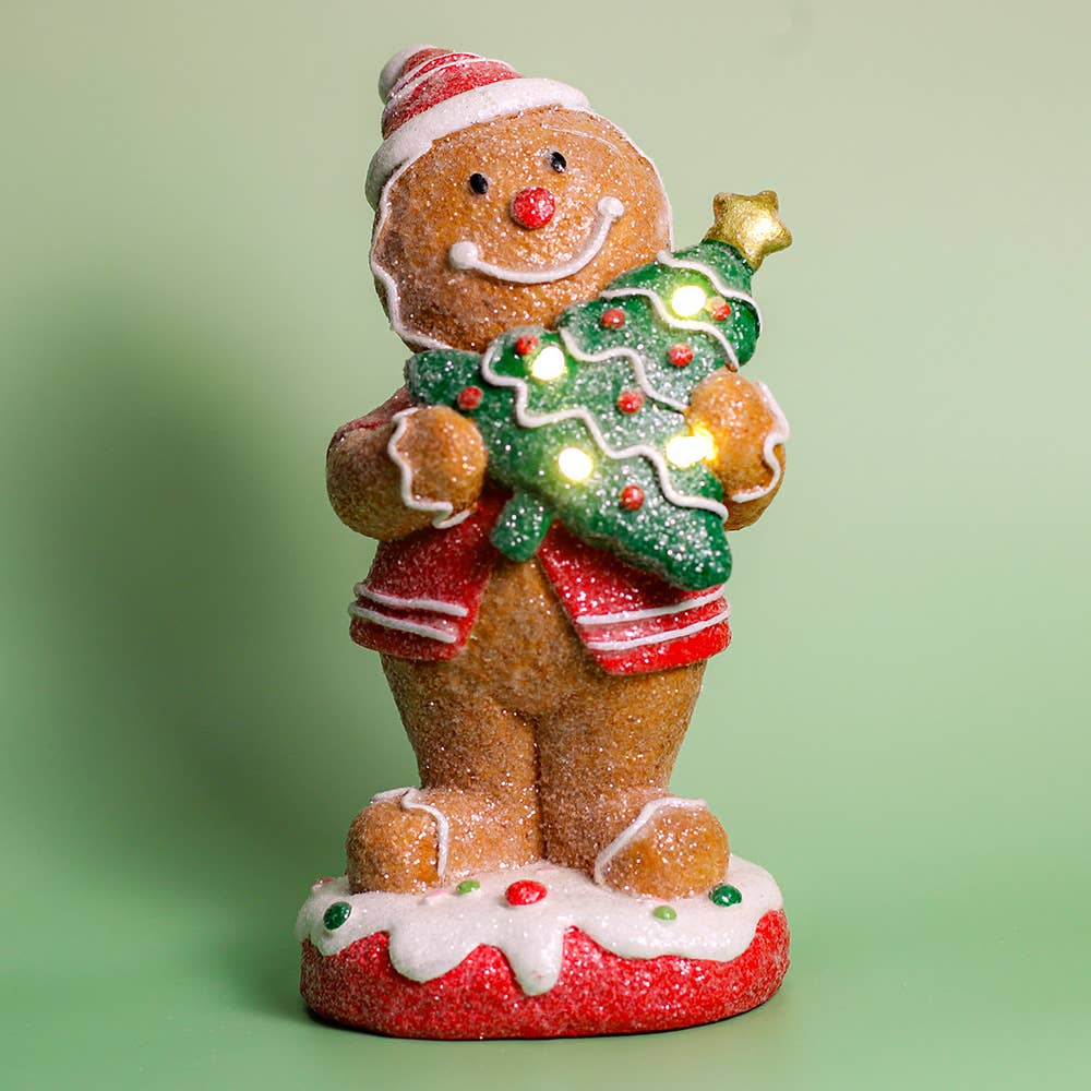 Gingerbread Man Tree with LED Lights