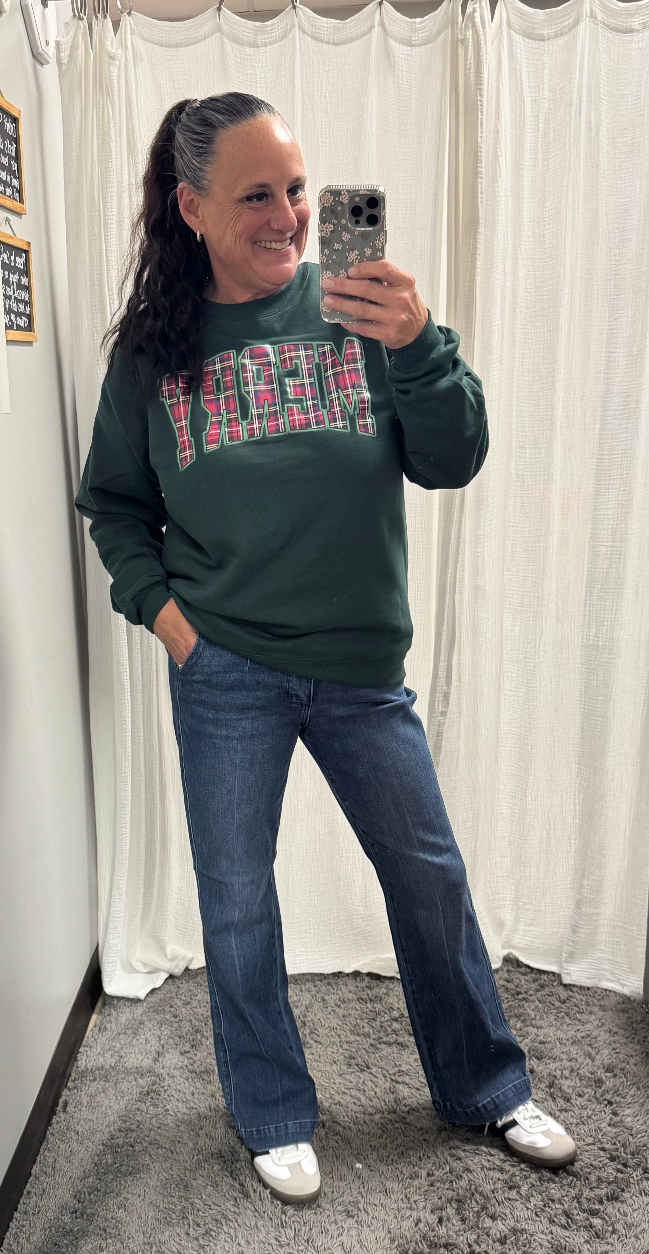 Plaid Merry & Green Sweatshirt