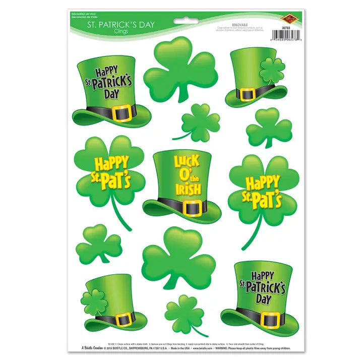 St Patrick's Day Clings - Posh West Boutique