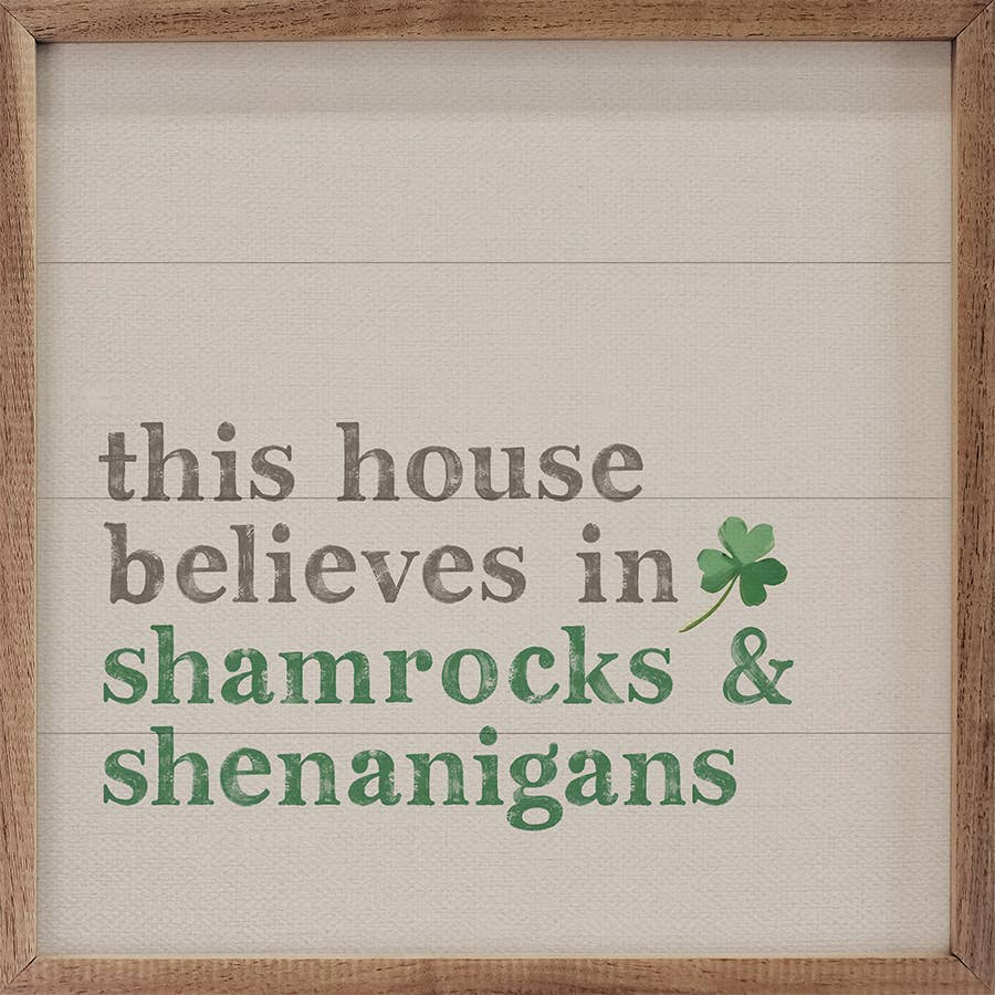 Shamrocks And Shenanigans Irish Sign - Posh West Boutique