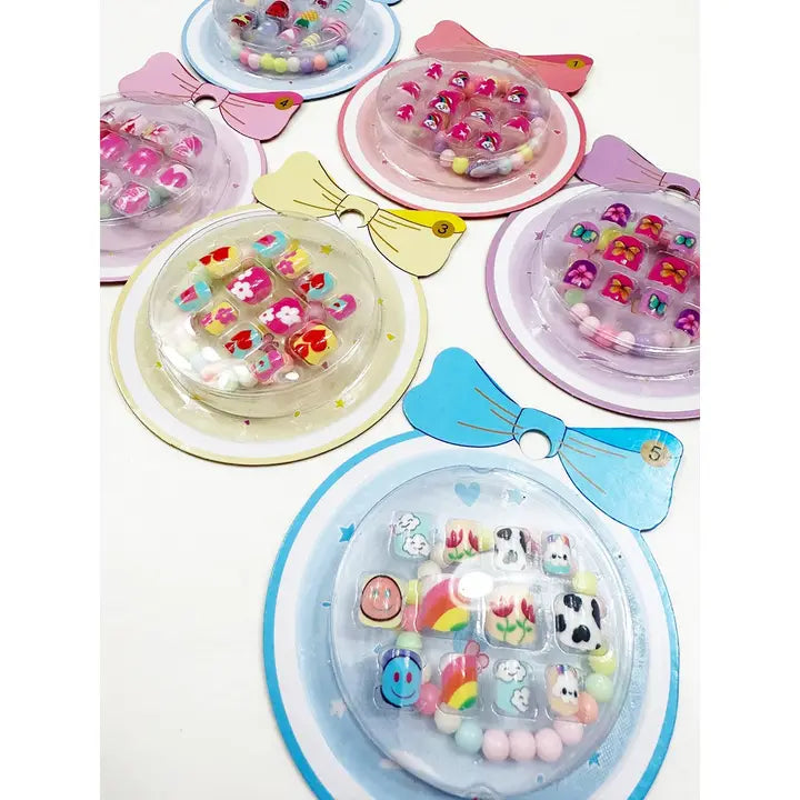 Kids Press on Nail Kit with Bracelet