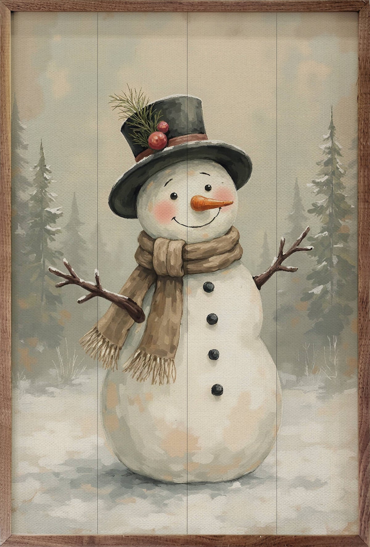 Snowman Framed Art
