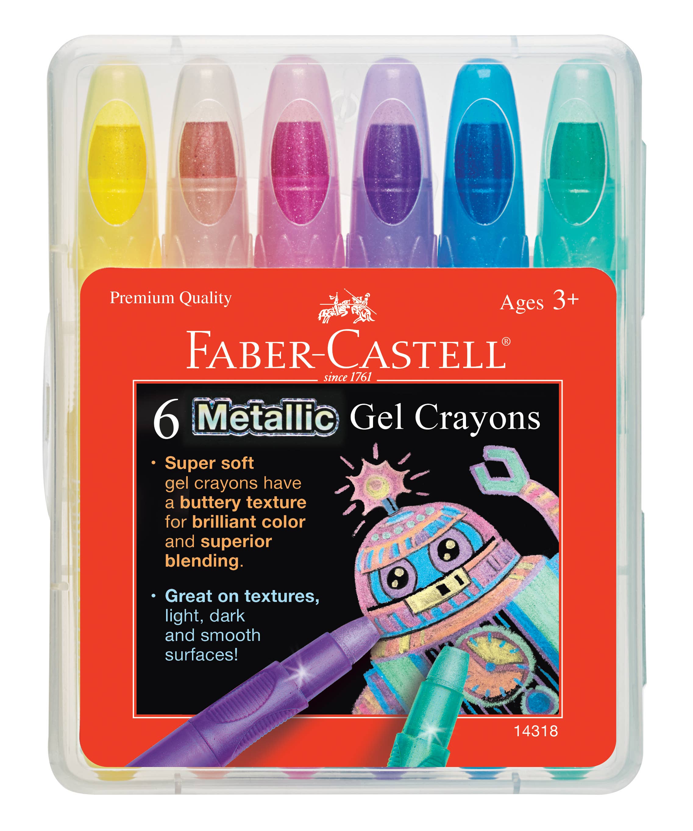 Metallic Chunky Gel Crayons- 6 Pack - Posh West Boutique