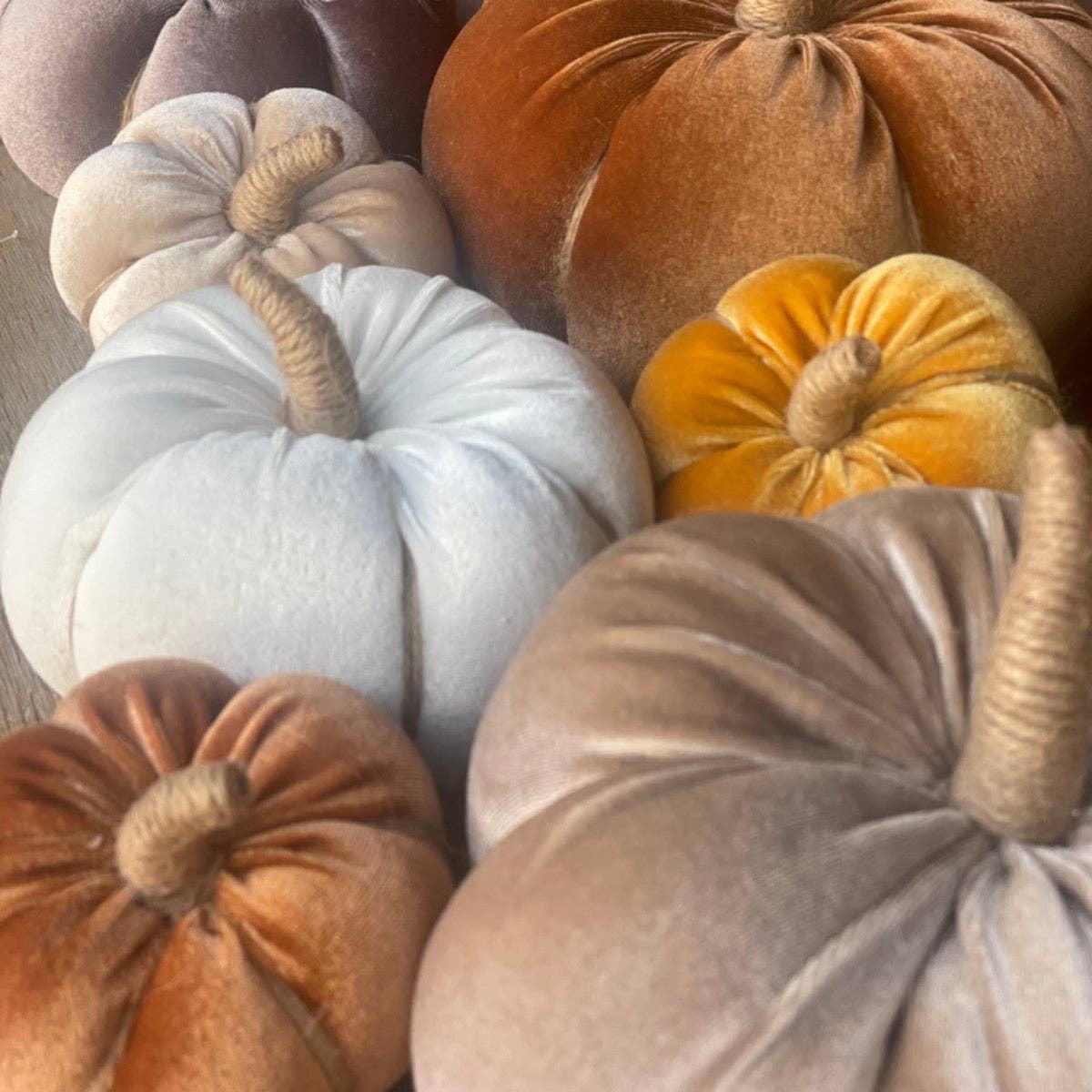 Sm. Saddle Velvet Fall Pumpkin