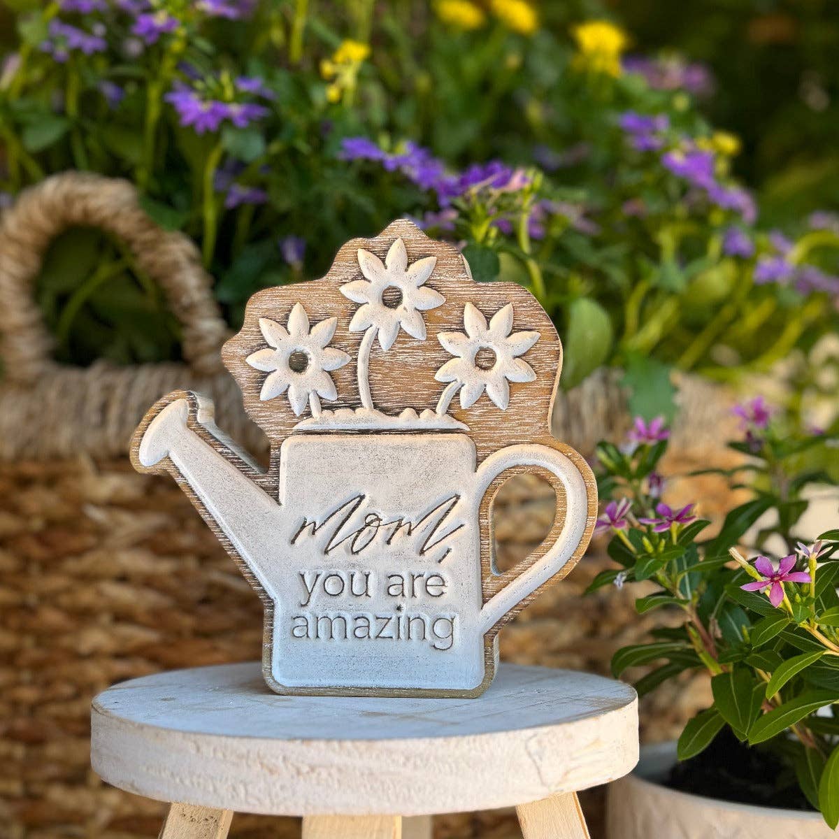 Amazing Mom Carved Watering Can - Posh West Boutique