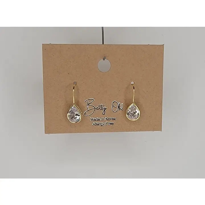 Betty Oh Gold Teardrop Fishhook Earrings - Posh West Boutique