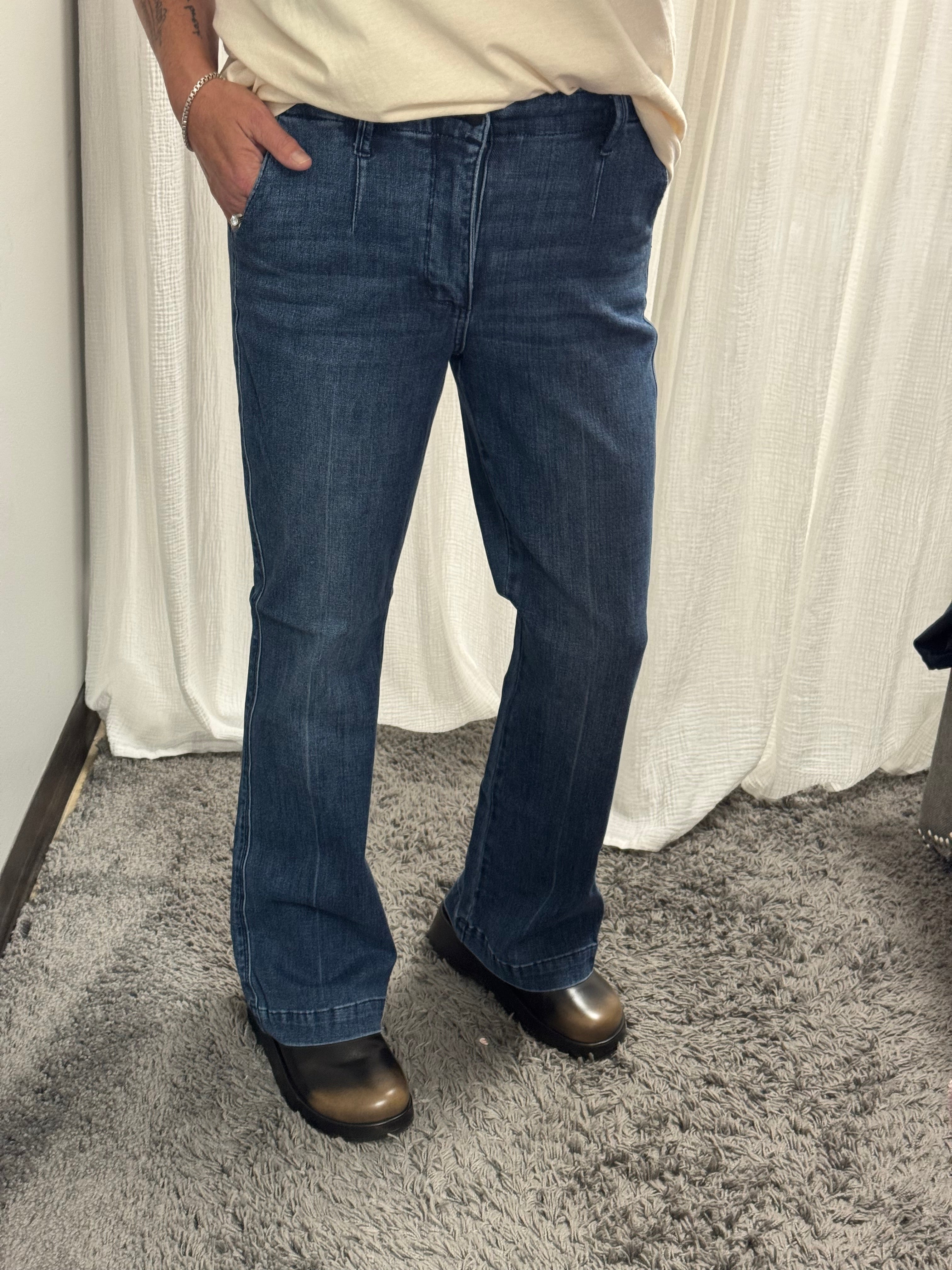 Judy Blue Mid Rise Trouser Bootcut Jean - Posh West Boutique