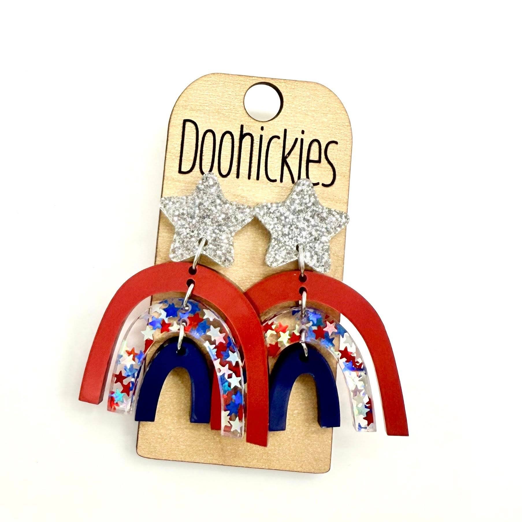 Star Rainbows Acrylic Dangle Earrings - Posh West Boutique