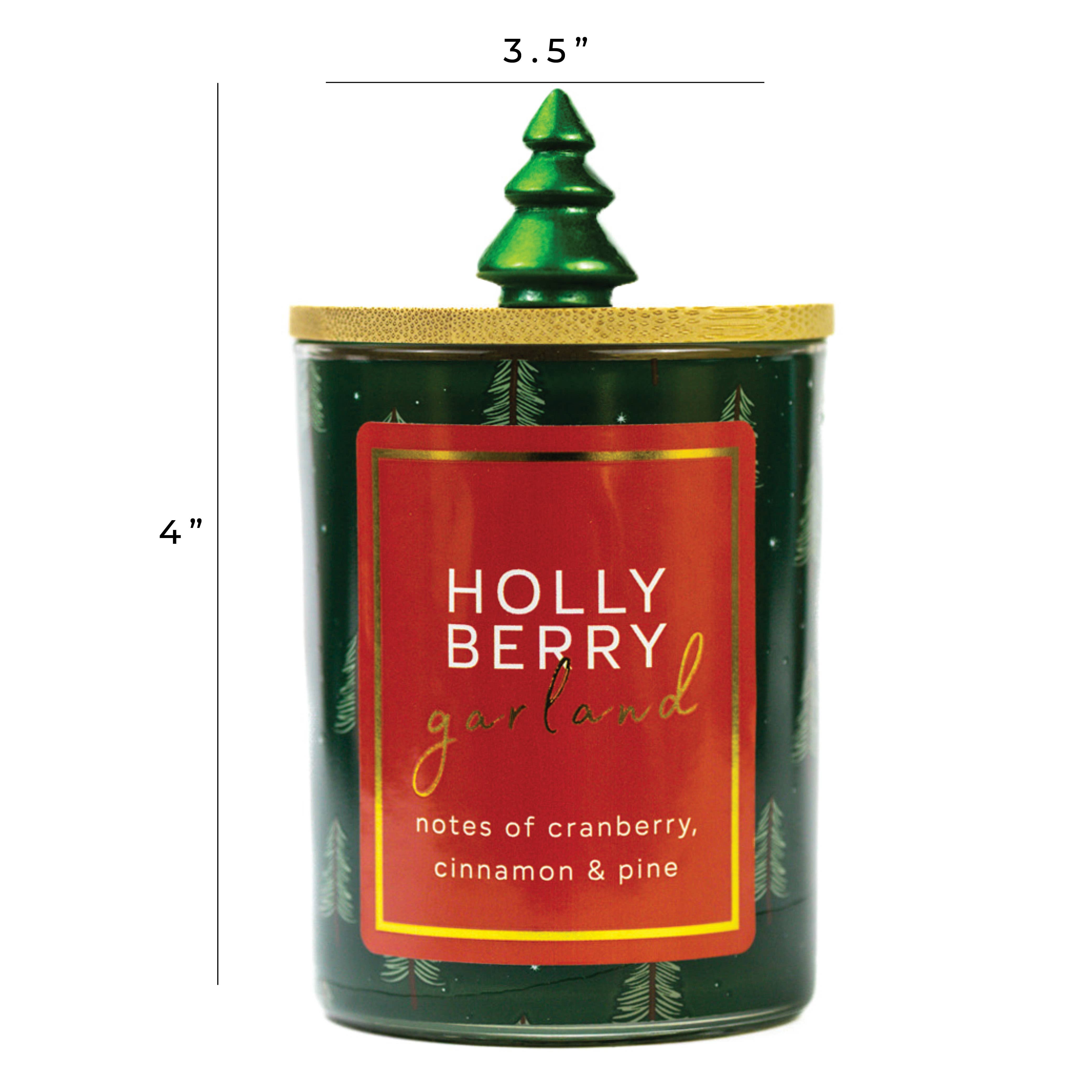 Holly Berry Garland Candle - Posh West Boutique