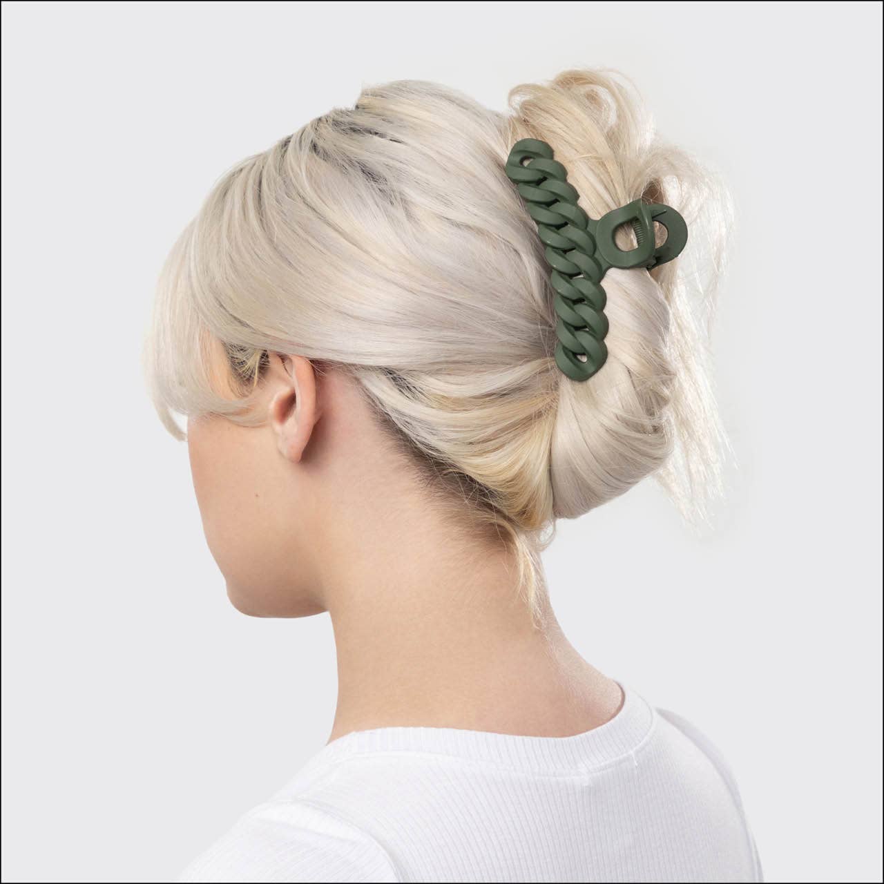 Kitsch Claw Clip 3pc Set - Black/Moss