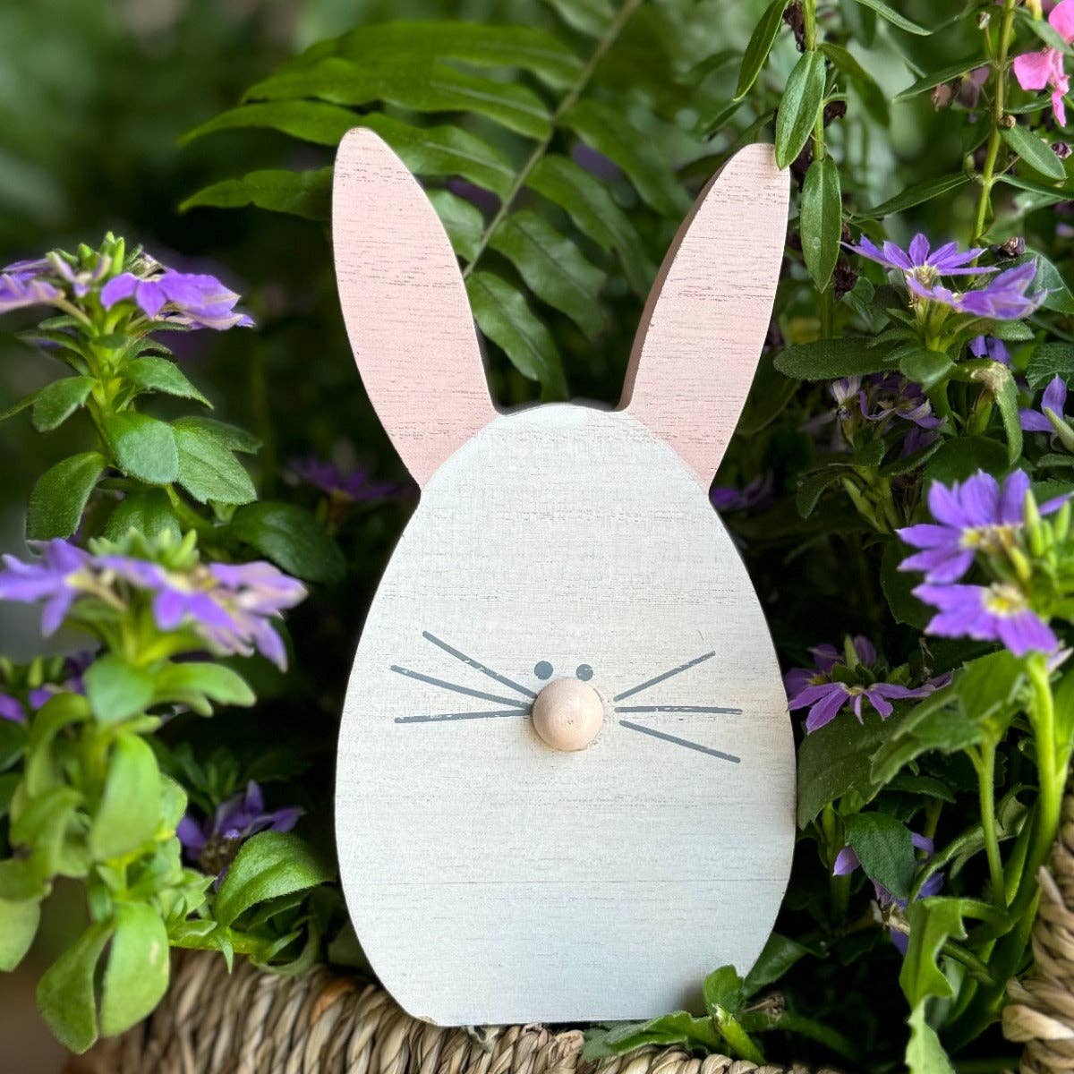 White/Pink Egg Bunny - Posh West Boutique