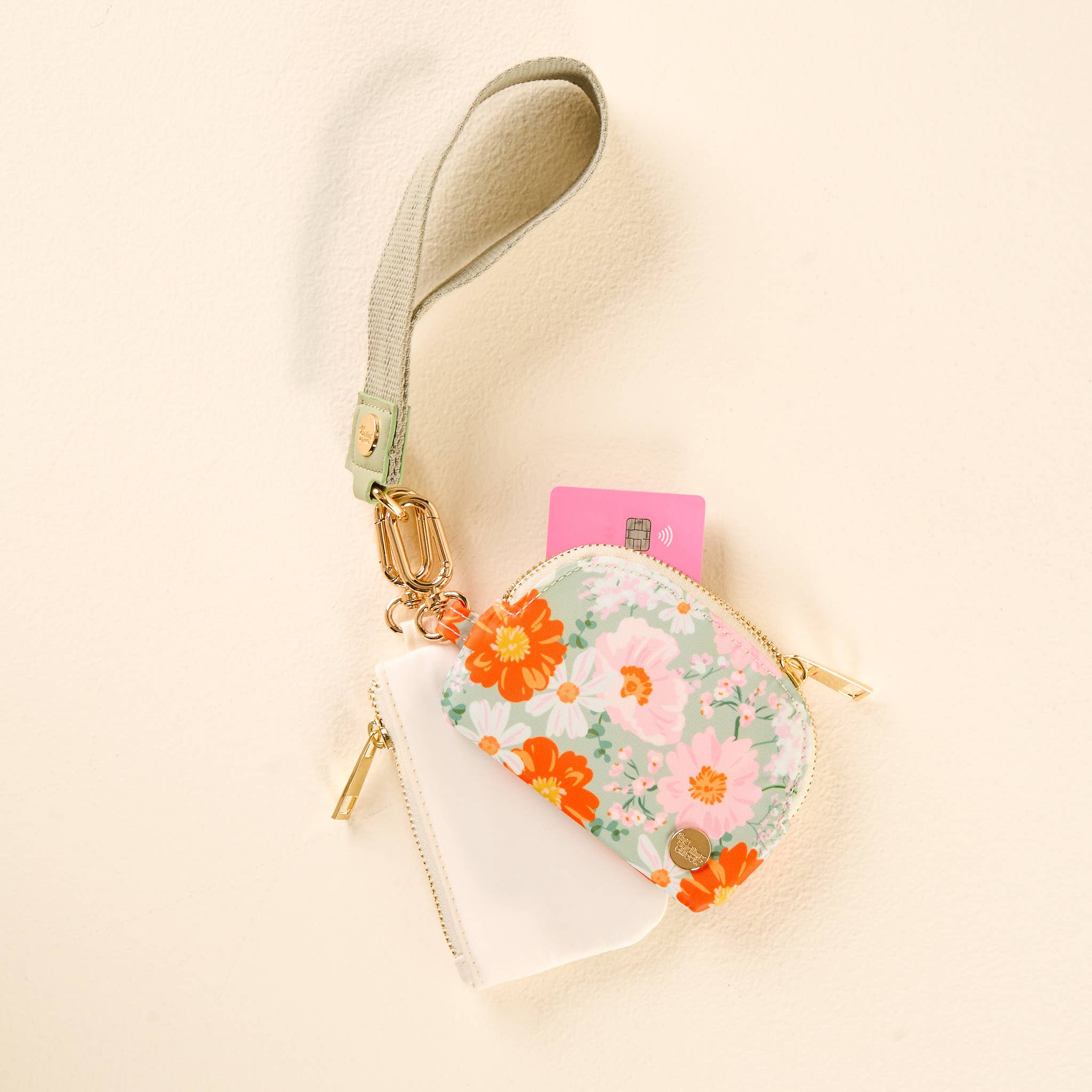 Dynamic Duo Pouch Wristlet-Bouquet Beauty Sage - Posh West Boutique