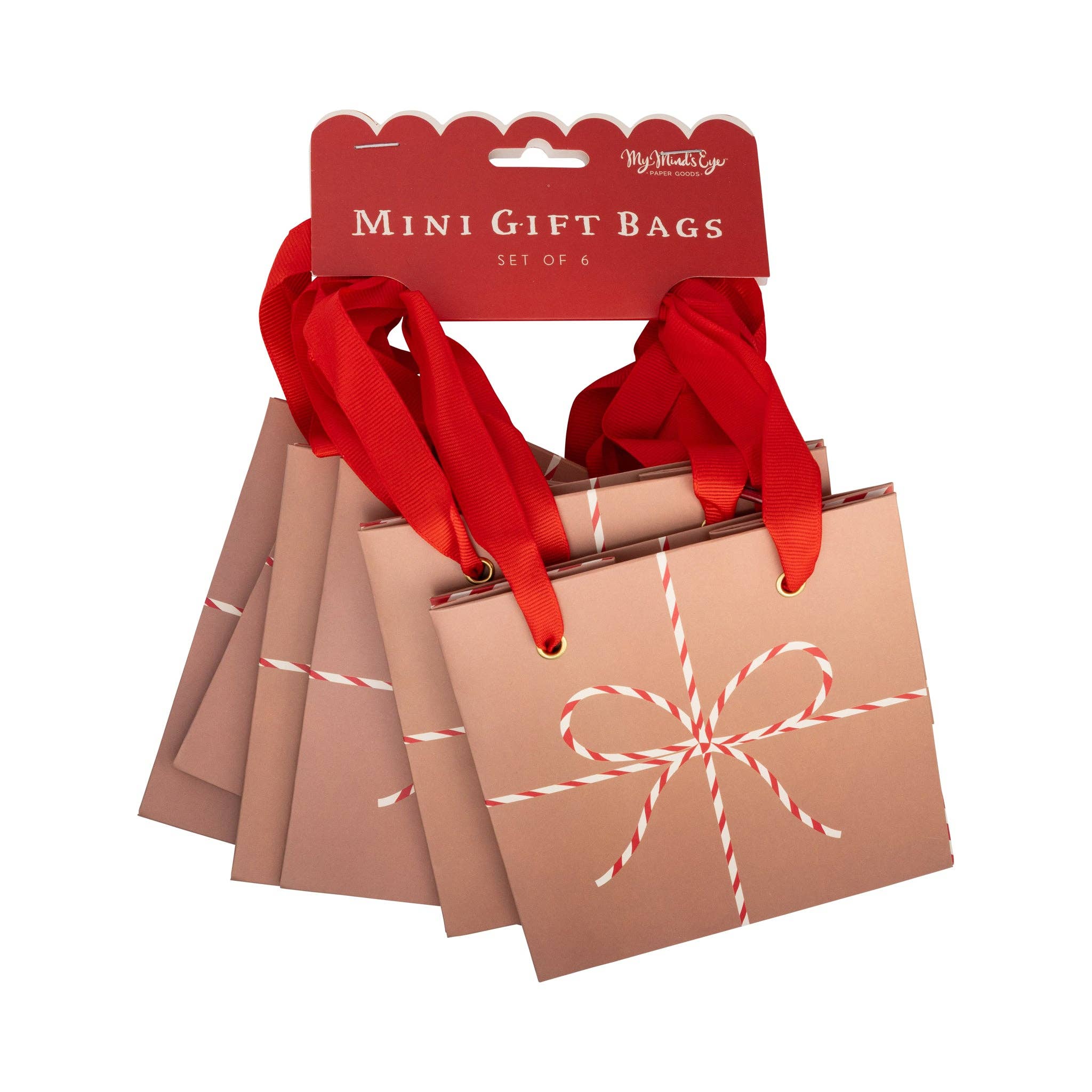 Red Bow Gift Bag Set - Posh West Boutique