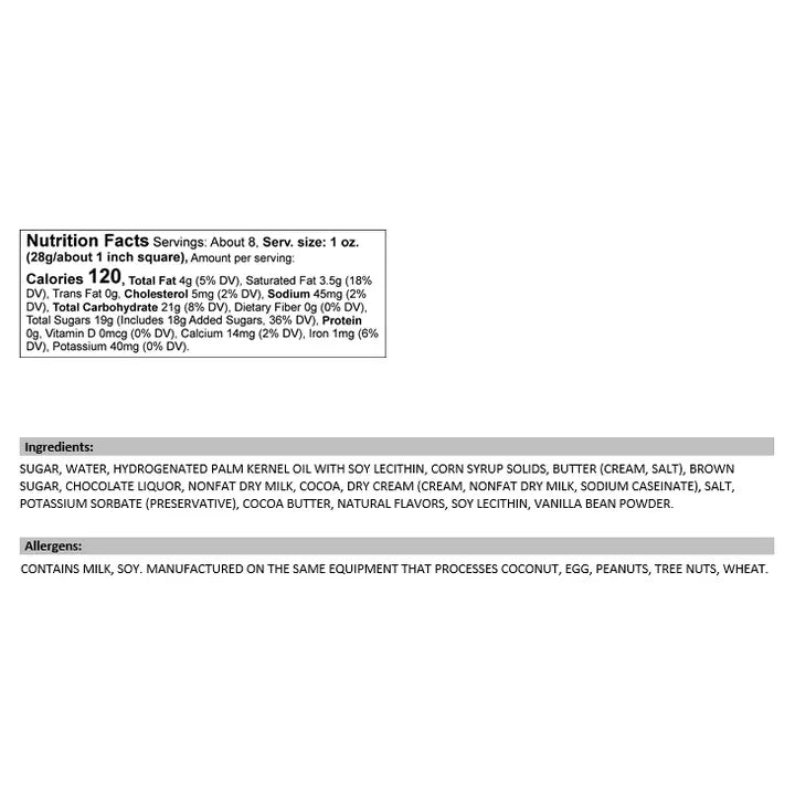 Chocolate Vanilla Swirl Fudge (1/2 lb. package)