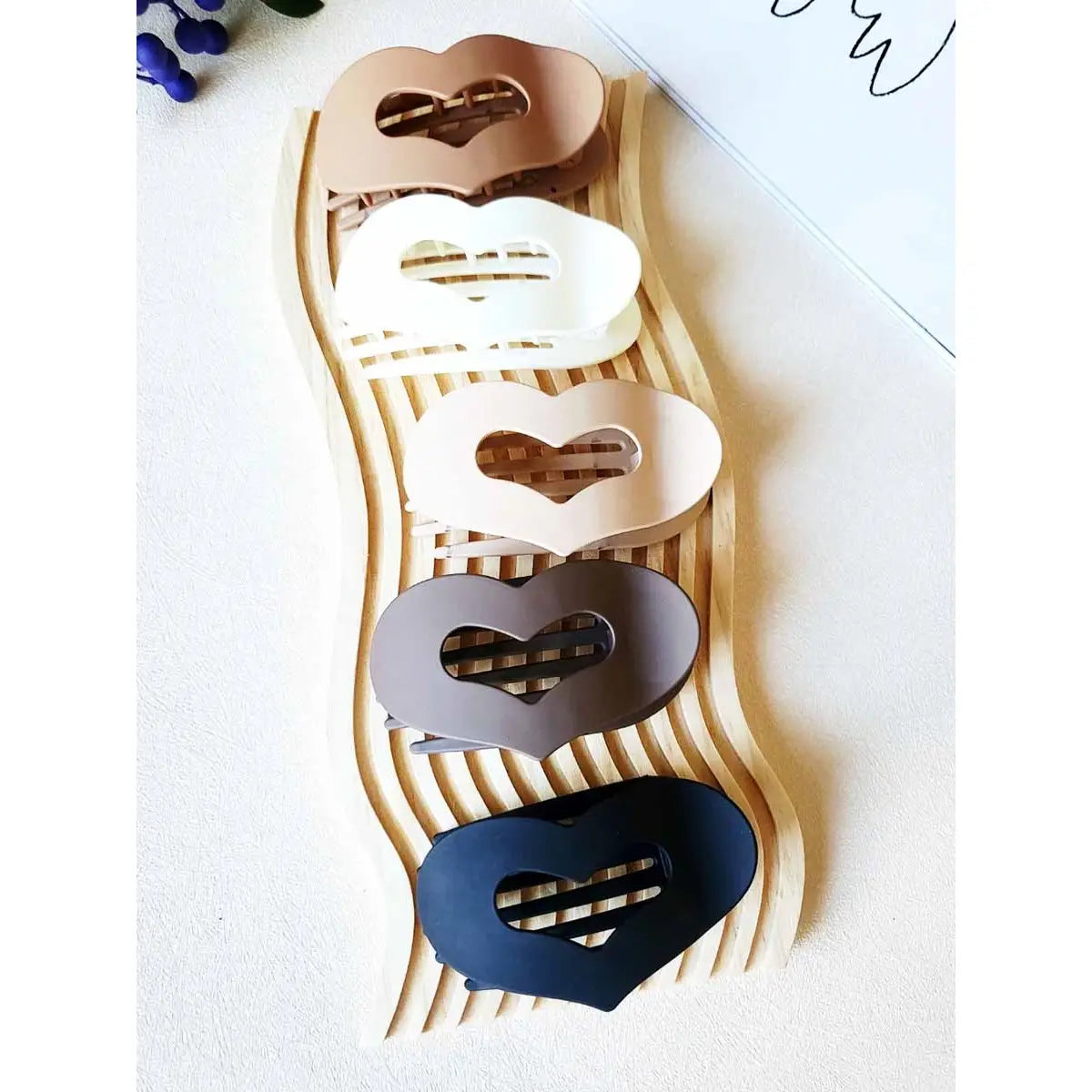 Matte Heart Flat Hair Clip - Posh West Boutique