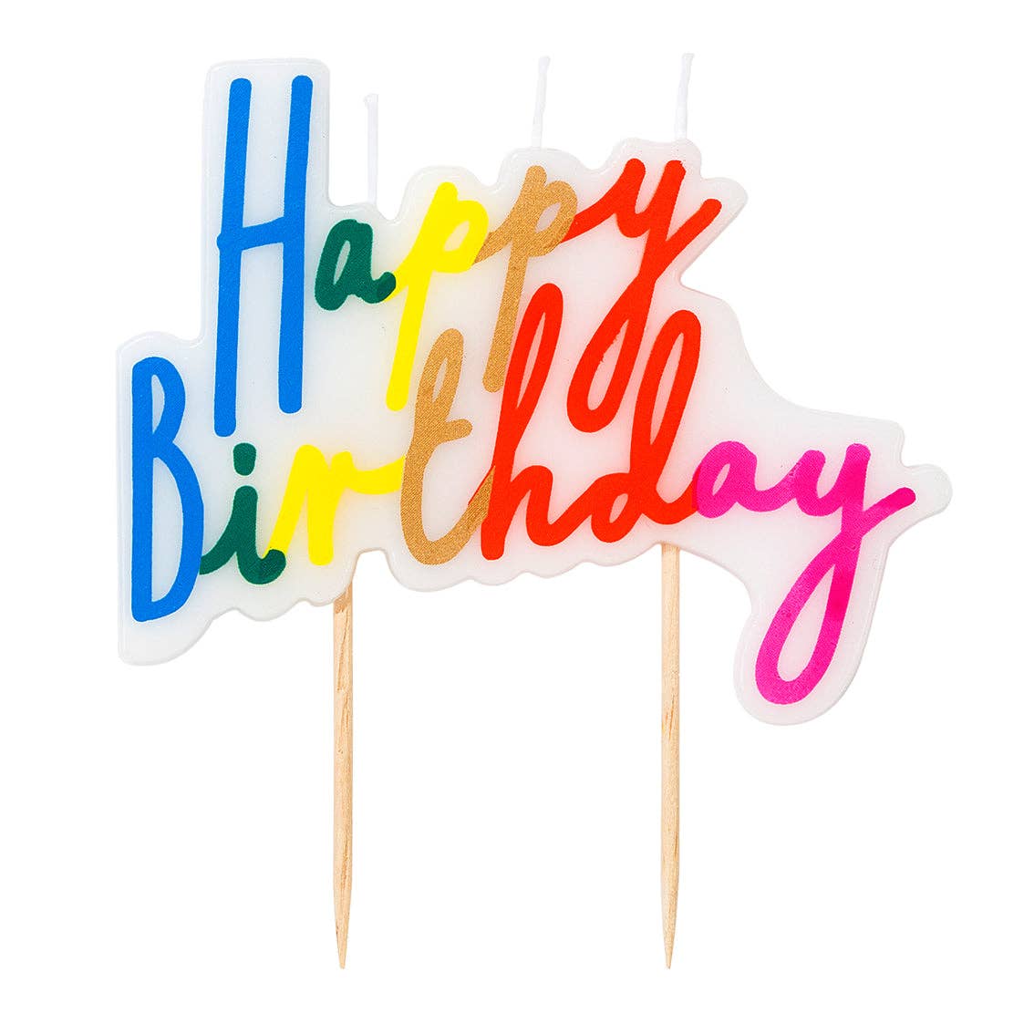 Rainbow Happy Birthday Candle | Cake Candles | - Posh West Boutique