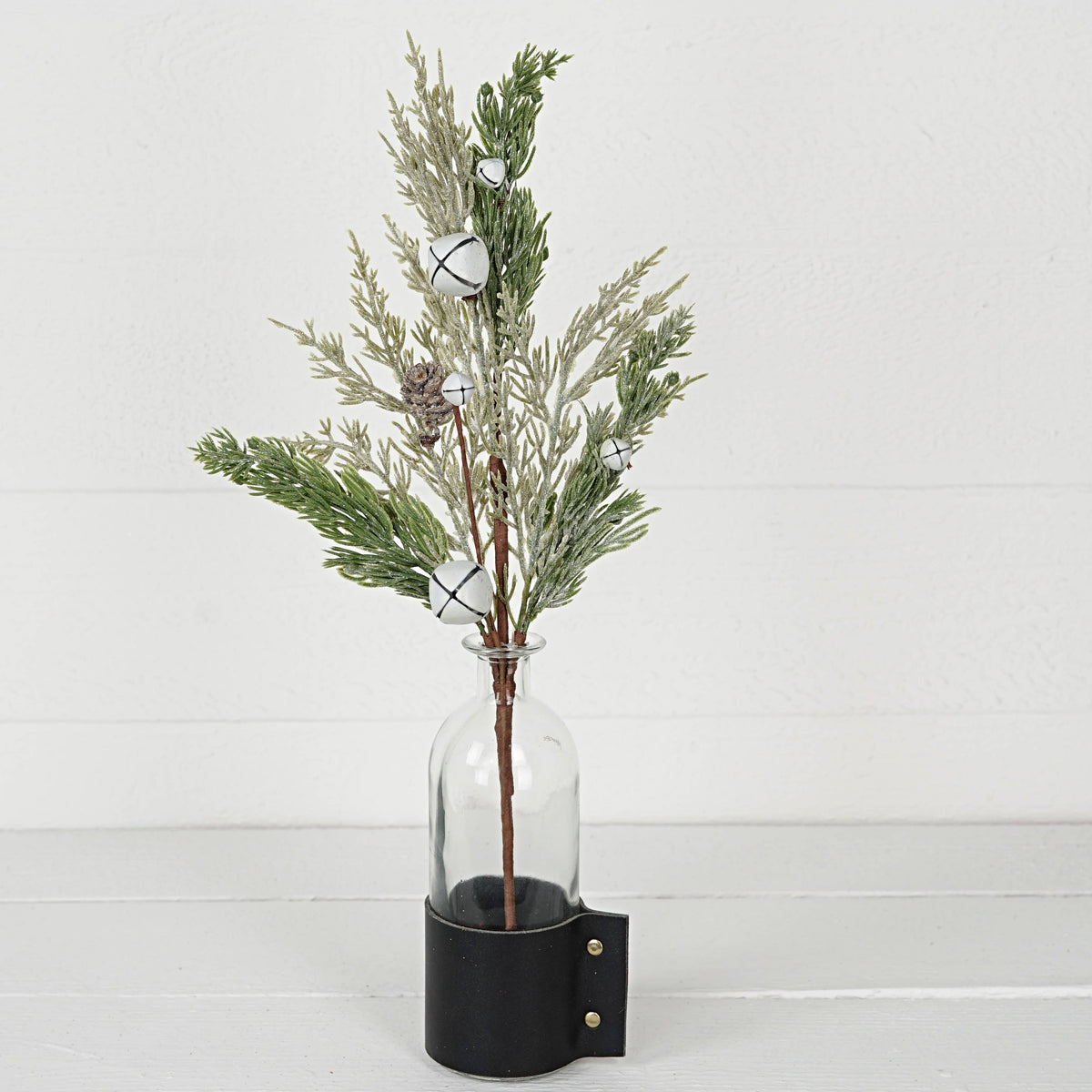 16in Pick-Sparkled soft pines with White bells - Posh West Boutique