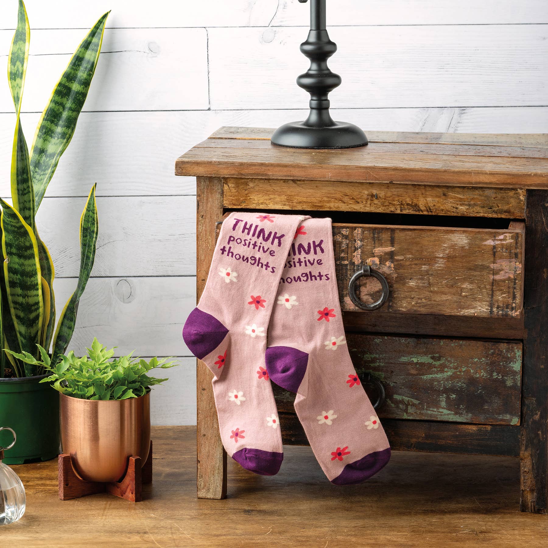 Think Positive Thoughts Socks - Posh West Boutique