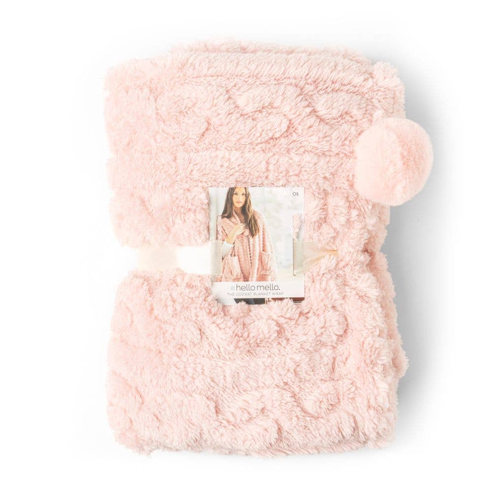 Pink Cozy Blanket Wrap By Hello Mello - Posh West Boutique