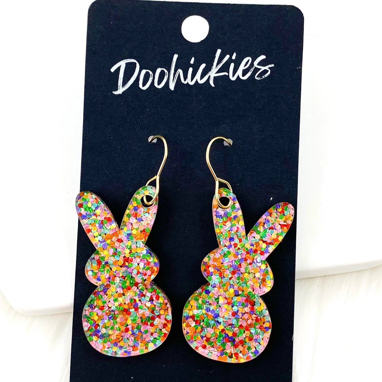 Doohickies Daisy Candy Bunny Earrings