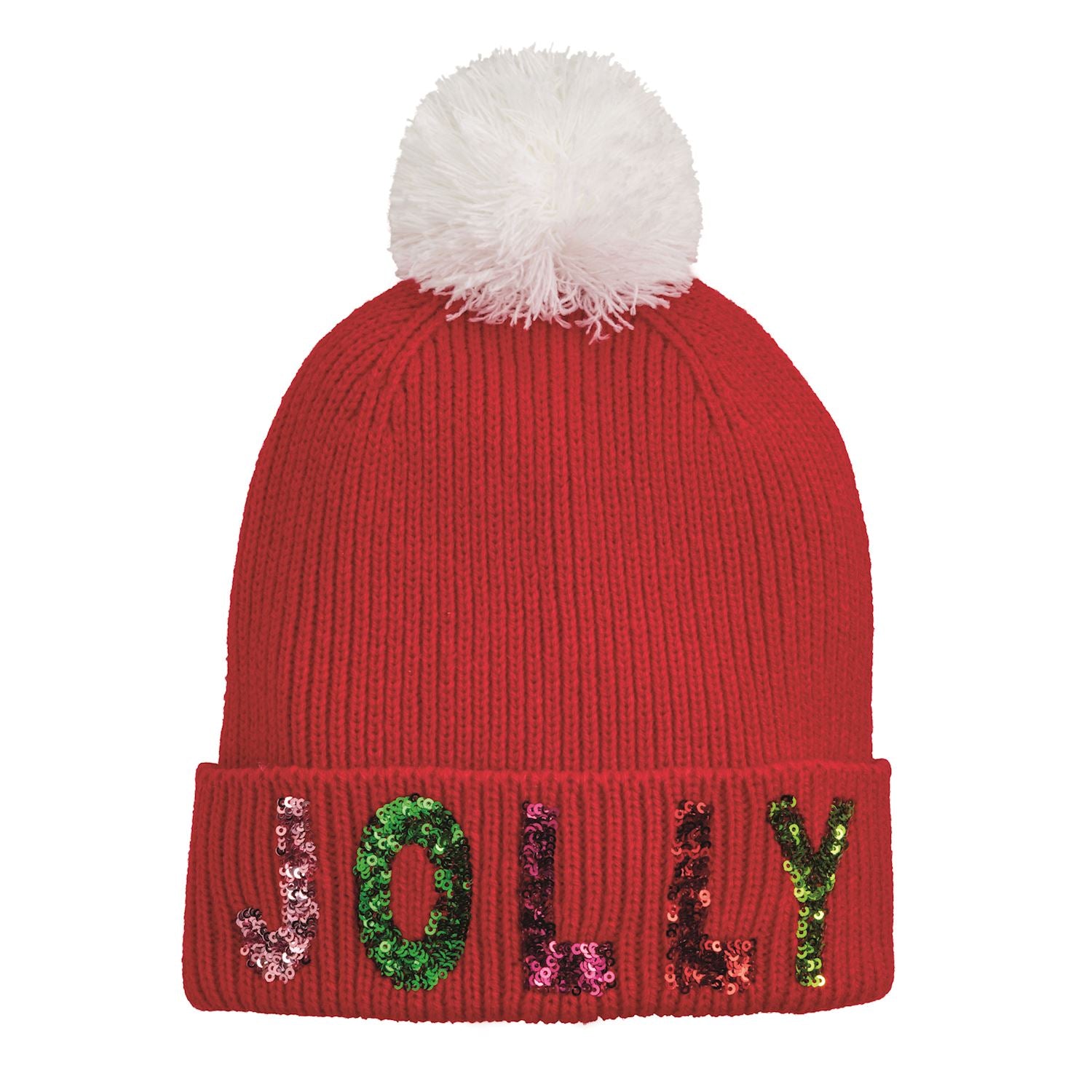 Red Jolly Holiday Beanie - Posh West Boutique