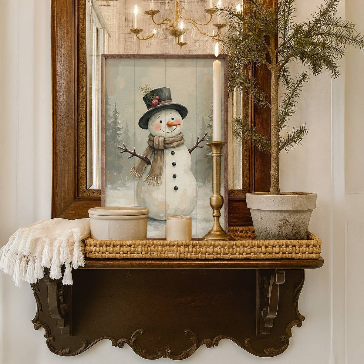 Snowman Framed Art