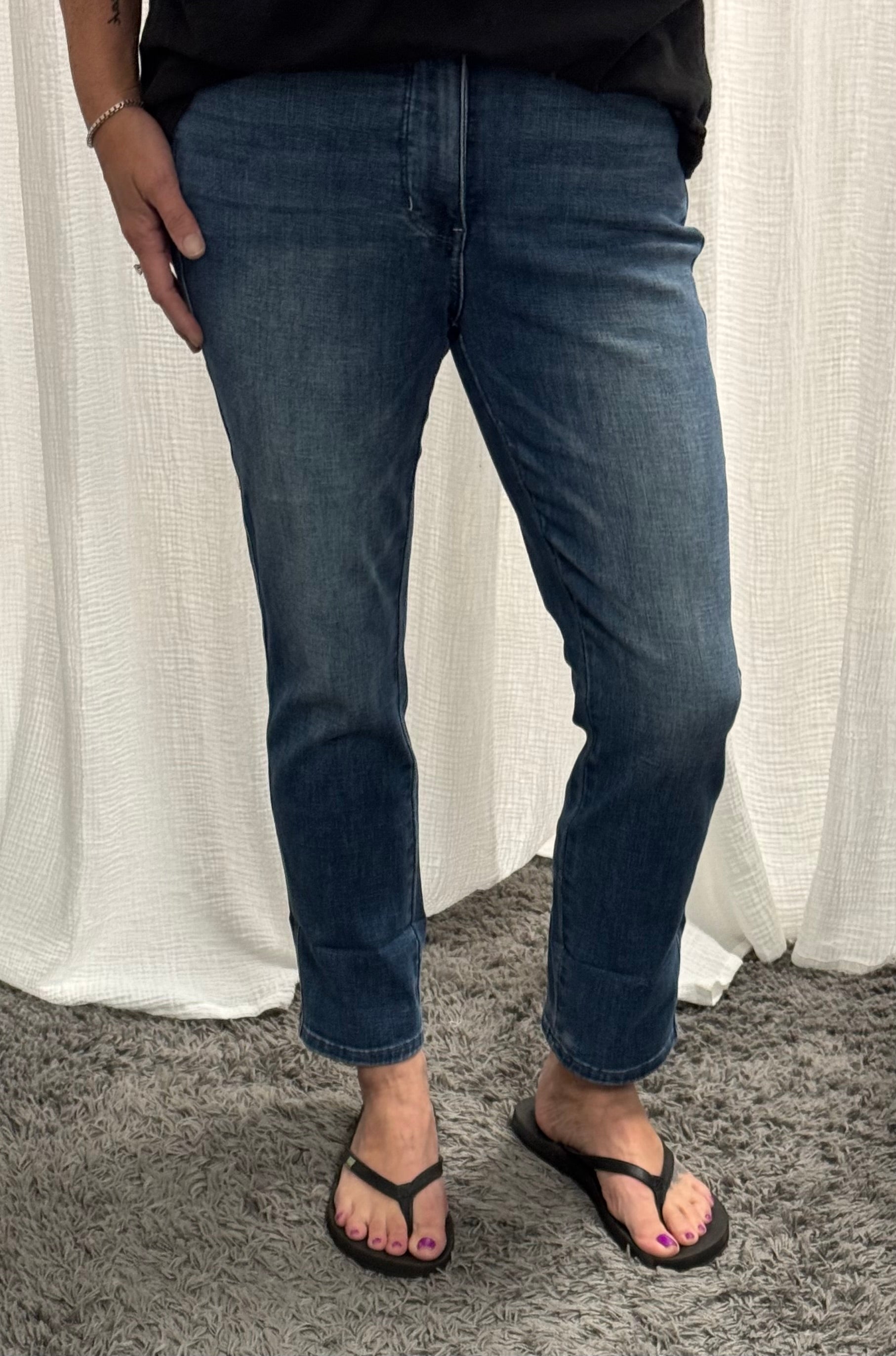 Judy Blue High Waist Tummy Control Cuffed Capri - Posh West Boutique