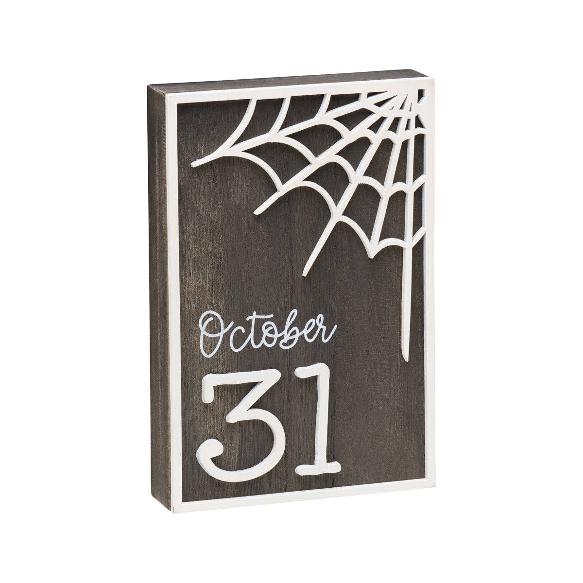 October 31st Halloween Laser Wood Block