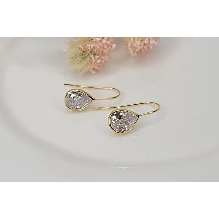 Betty Oh Gold Teardrop Fishhook Earrings - Posh West Boutique