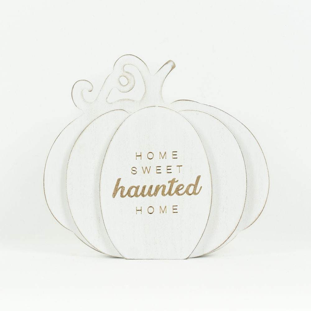 Hello Fall/Haunted Reversible Pumpkin