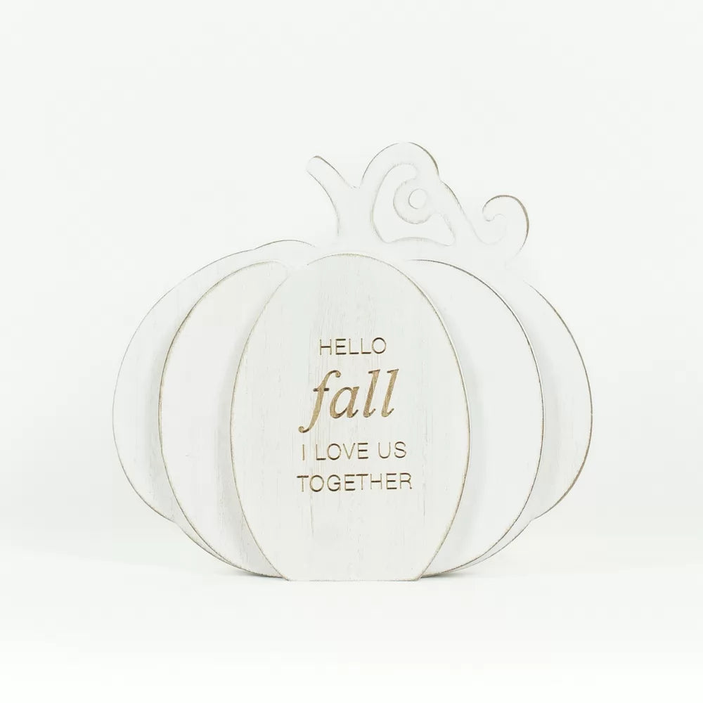 Hello Fall/Haunted Reversible Pumpkin