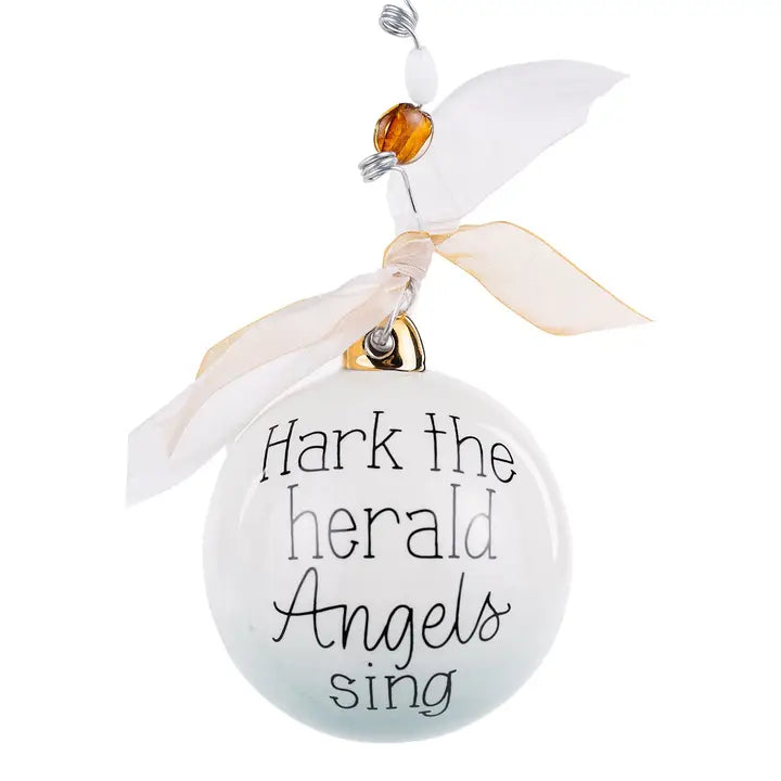 Hark The Herald Angels Sign Ornament - Posh West Boutique