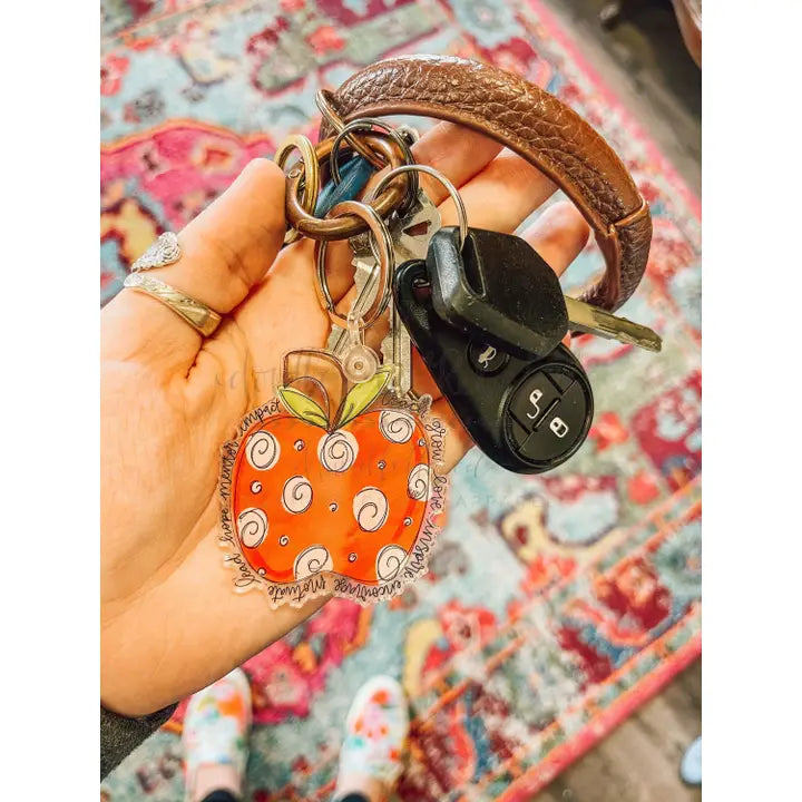 Apple Teacher Acrylic Keychain - Posh West Boutique