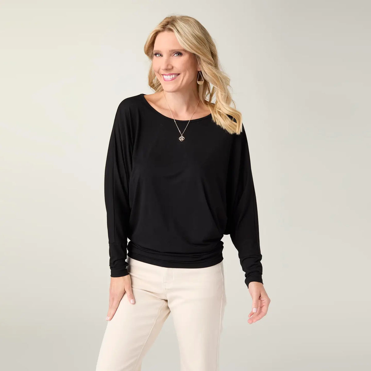 Soft Landing Dolman Sleeve Top