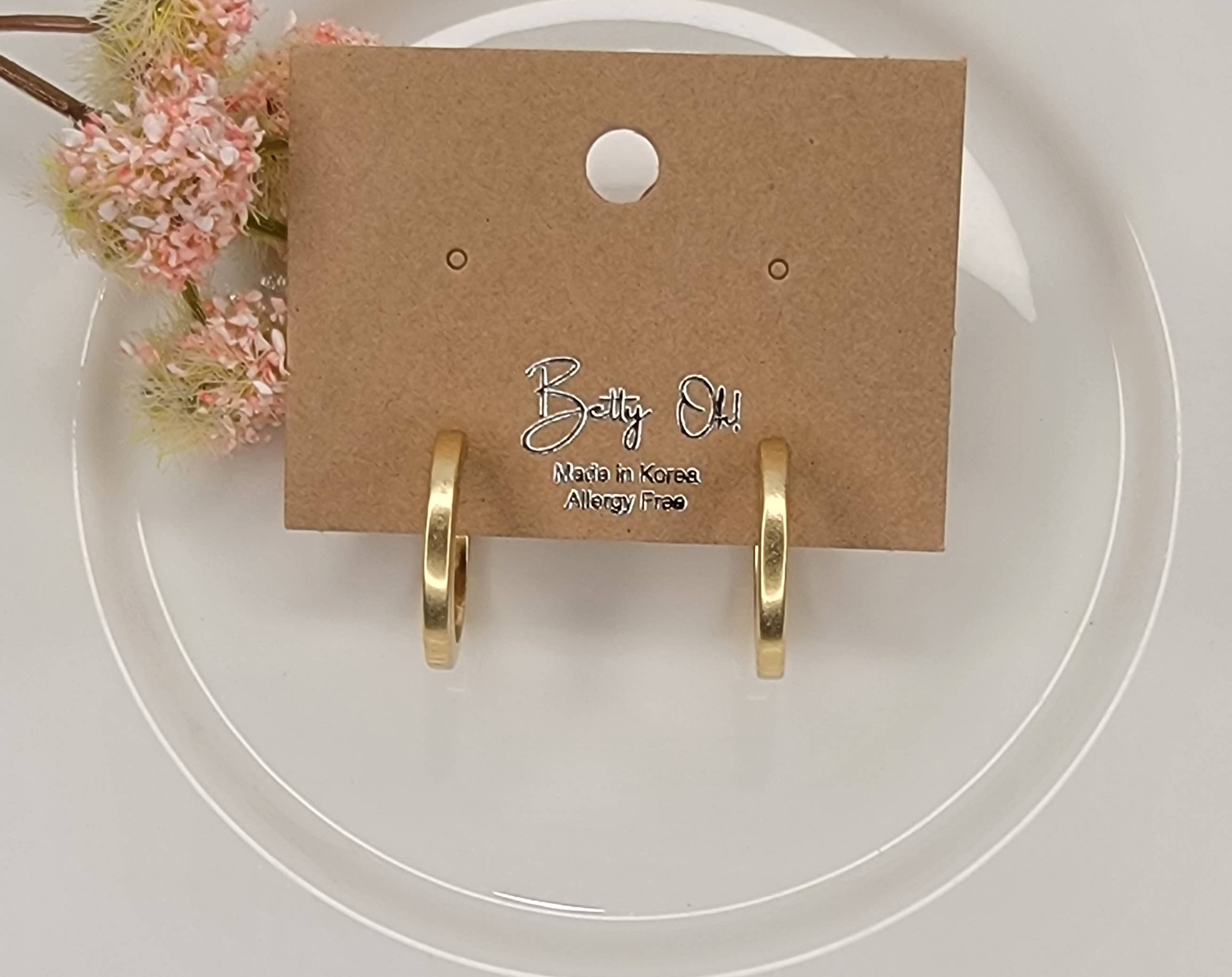 Gold Matte Classic Hoops - Posh West Boutique