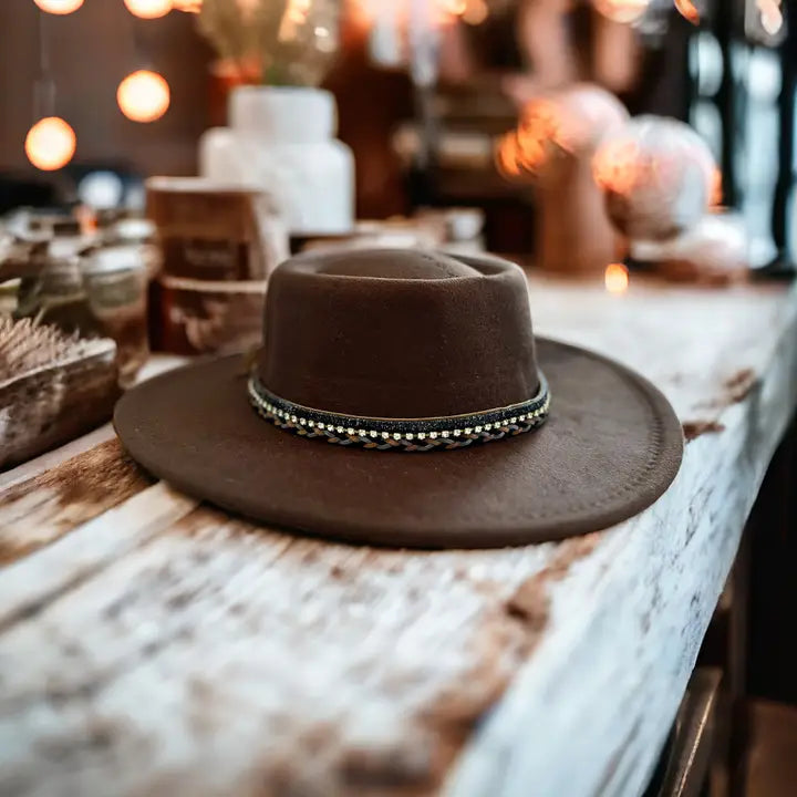 Glitter Braided Hat Band - Posh West Boutique