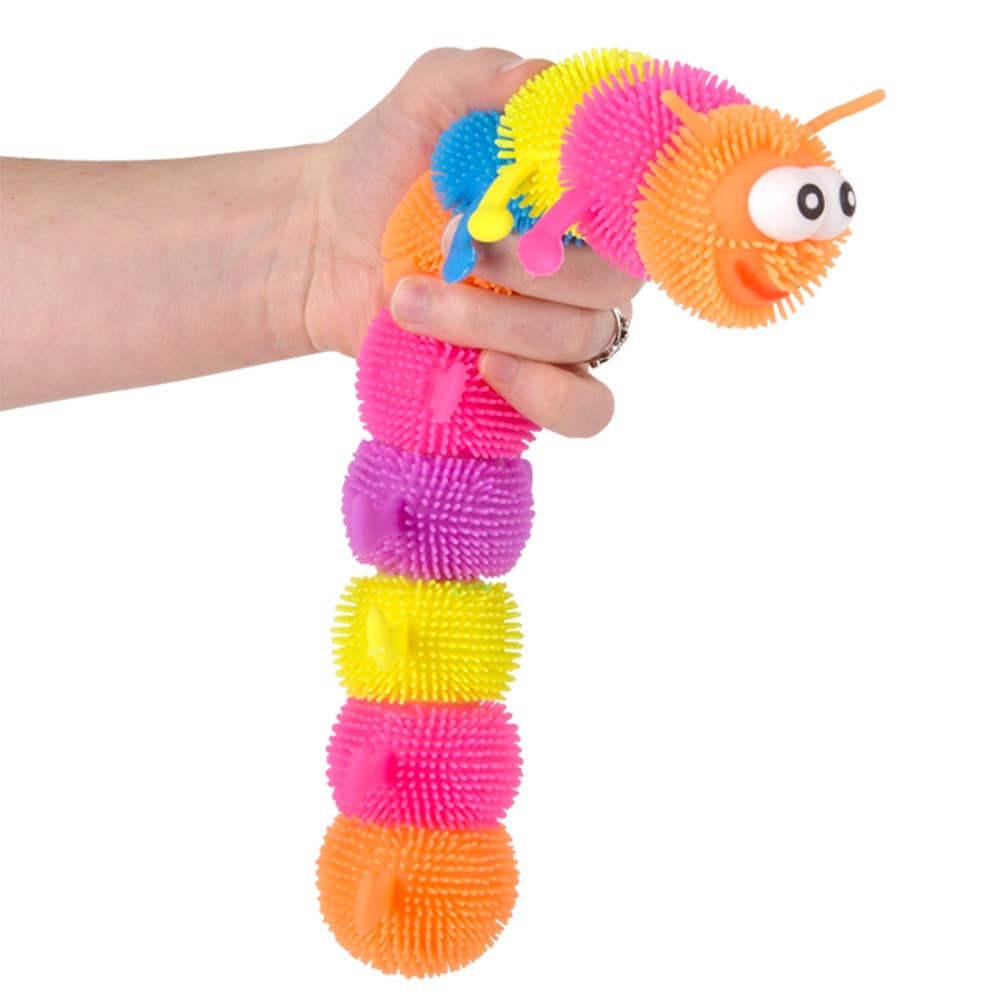 12" Jumbo Caterpillar Puffer Light Up Toy