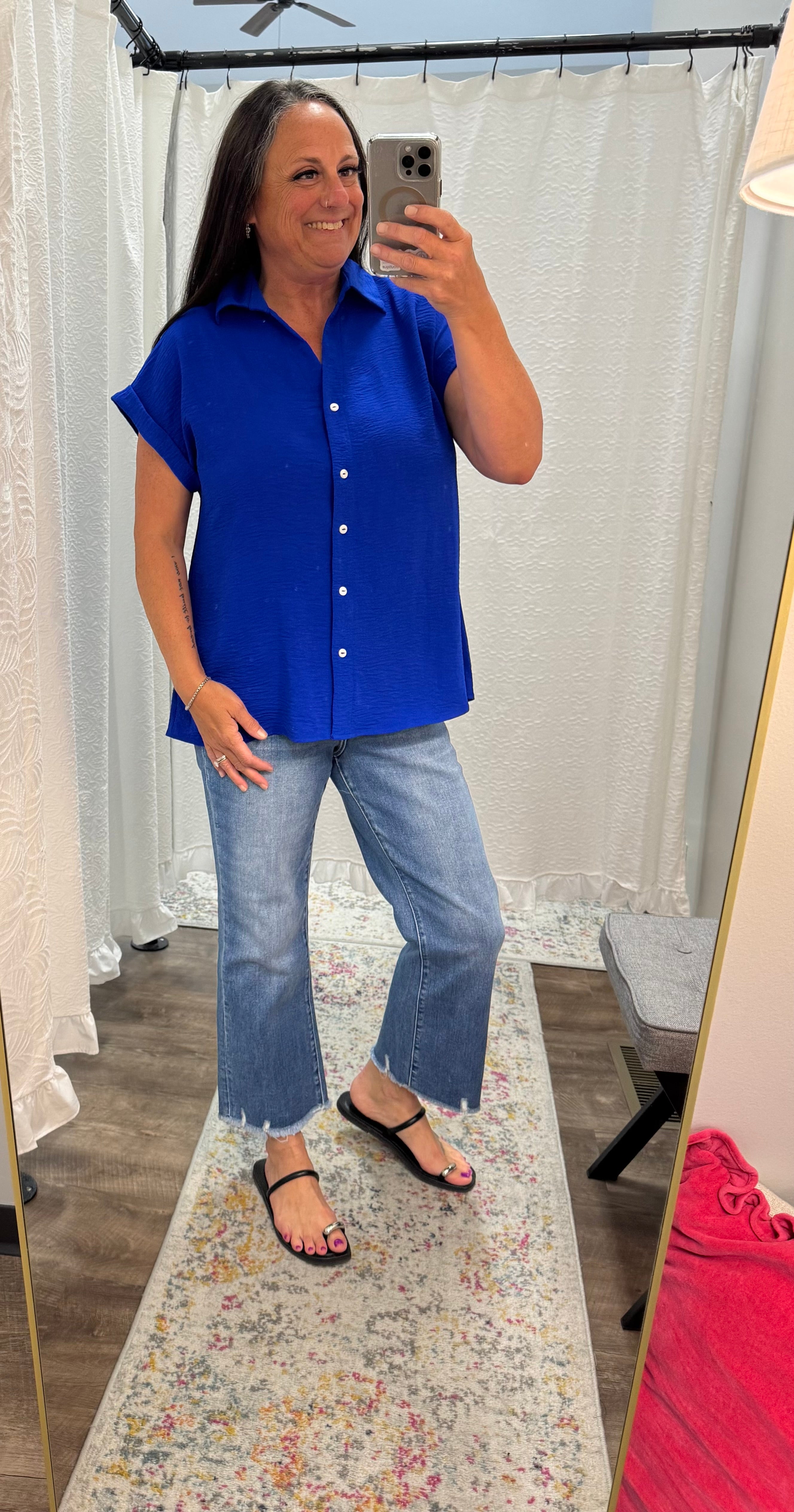 Vervet Mid Rise Cropped Mini Bootcut Jean - Posh West Boutique