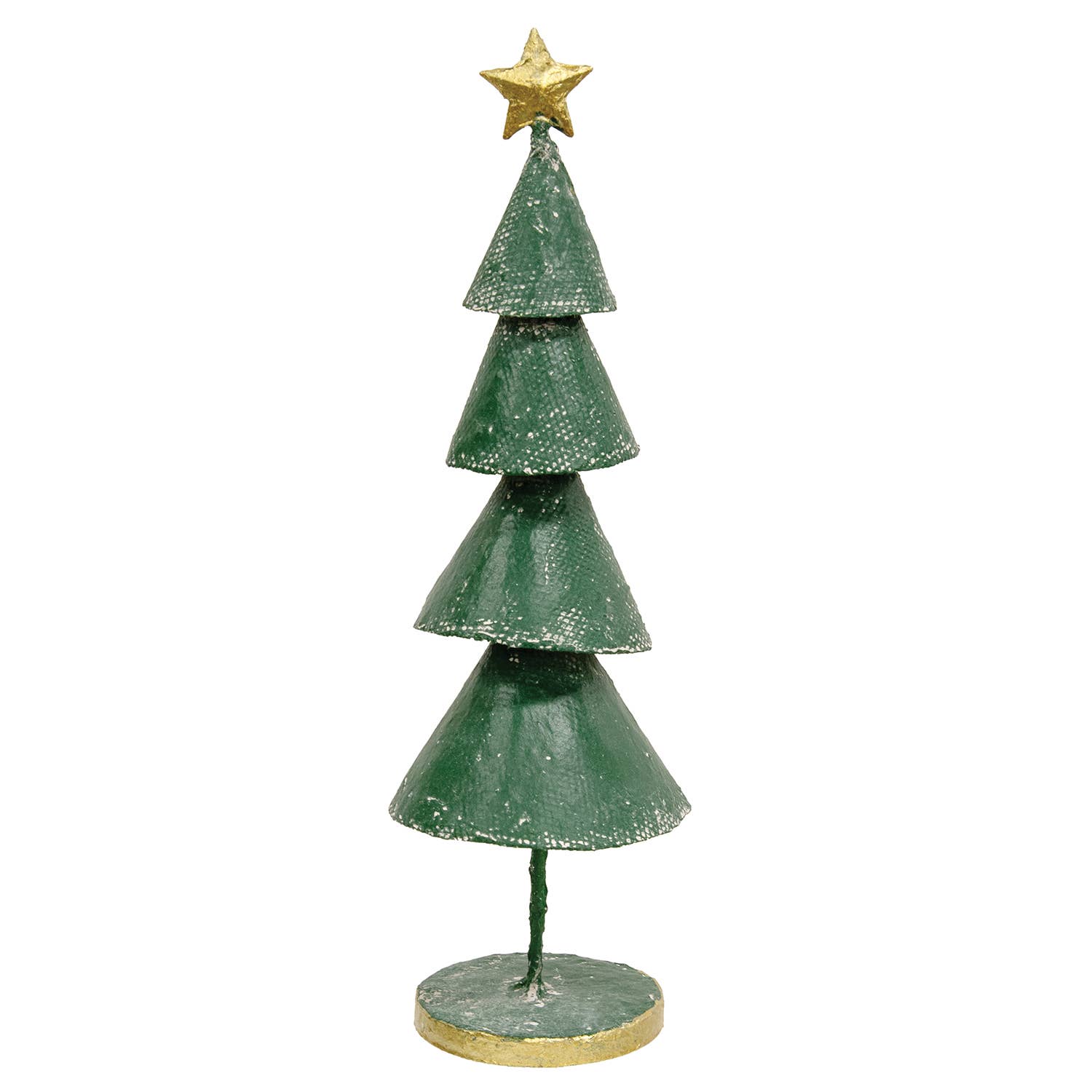 Distressed Textured Metal Christmas Tree, 14"